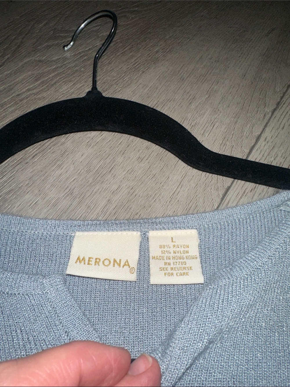 Merona Sleeveless V-Notch Knit Mini Dress in Light blue size Large - Picture 4 of 6